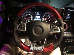 For Benz CLA C E GLC GLE CLASS W117 W205 W213 X253 Carbon Fiber Steering Wheel