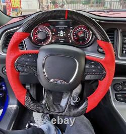 For Dodge Challenger/Charger/HELLCAT SRT 2015+ New Carbon Fiber Steering Wheel