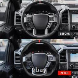 For Ford F150 Raptor 2015-2020 Steering Wheel Leather Flat Button with Heated New