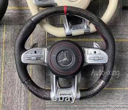 For Mercedes-Benz AMG W205 G63 C63 E63 GT New Carbon Fiber Steering Wheel 2010+