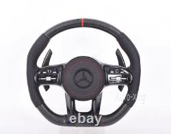 For Mercedes-Benz AMG W205 G63 C63 E63 GT New Carbon Fiber Steering Wheel 2010+