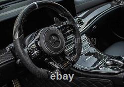 For Mercedes-Benz AMG W205 G63 C63 E63 GT New Carbon Fiber Steering Wheel 2010+