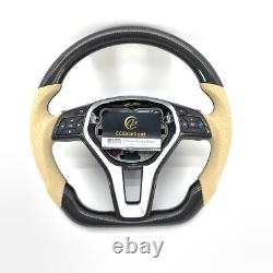 For Mercedes-Benz E350 C250 AMG C350 E200 Custom Carbon Fiber Steering Wheel