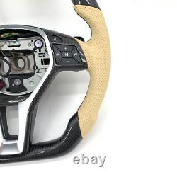 For Mercedes-Benz E350 C250 AMG C350 E200 Custom Carbon Fiber Steering Wheel