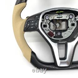 For Mercedes-Benz E350 C250 AMG C350 E200 Custom Carbon Fiber Steering Wheel