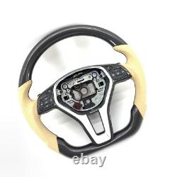 For Mercedes-Benz E350 C250 AMG C350 E200 Custom Carbon Fiber Steering Wheel