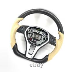 For Mercedes-Benz E350 C250 AMG C350 E200 Custom Carbon Fiber Steering Wheel