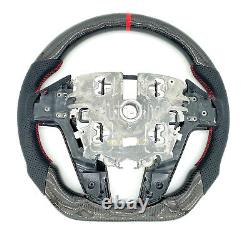 For Pontiac G8 GT New Carbon Fiber Flat Sport Perforated Steering Wheel 2008+