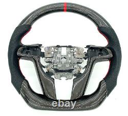 For Pontiac G8 GT New Carbon Fiber Flat Sport Perforated Steering Wheel 2008+