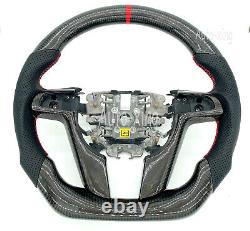 For Pontiac G8 GT New Carbon Fiber Flat Sport Perforated Steering Wheel 2008+