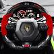 Forged Carbon Fiber Alcantara LED Steering Wheel For 14-21 Lamborghini Huracán