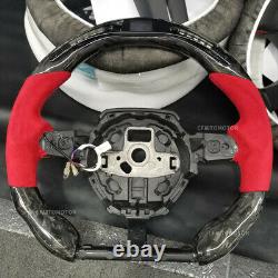 Forged Carbon Fiber Alcantara LED Steering Wheel For 14-21 Lamborghini Huracán