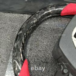 Forged Carbon Fiber Alcantara LED Steering Wheel For 14-21 Lamborghini Huracán