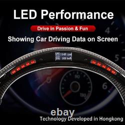 Forged Carbon Fiber Alcantara LED Steering Wheel For 14-21 Lamborghini Huracán