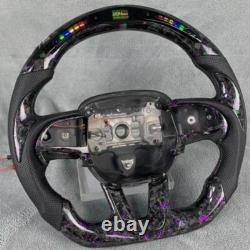 Forged Carbon Fiber LED Steering Wheel For Dodge Challenger Hellcat Charger SRT