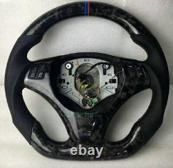Forged Carbon Fiber/ Leather Manual Car Steering Wheel For BMW E90 E91 E92 E93