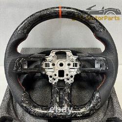 Forged Carbon Fiber Steering Wheel Fit for Ford Mustang GT 2015-2023 with Trim