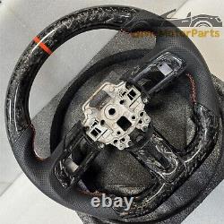 Forged Carbon Fiber Steering Wheel Fit for Ford Mustang GT 2015-2023 with Trim