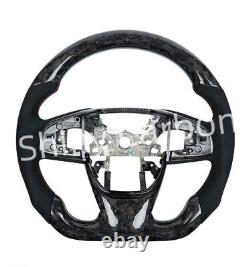 Forged Carbon Fiber Steering Wheel With Alcan tara for Honda Civic10th Gen 16-21