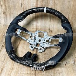 Froged Carbon Fiber Flat Sport Customized Steering Wheel for Ford Mustang GT 15+