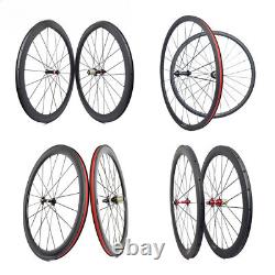 Full Carbon Fiber Bike Wheelset 30 38 50 60mm Depth Tubular Clincher R13 Hub