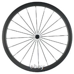 Full Carbon Fiber Wheel 38/50/60mm Road Bike Clincher 25mm Wheelset 700C in USA