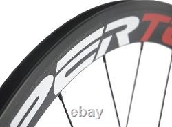 Full Carbon Fiber Wheels 50mm Deep Clincher Bicycle Wheelset R7 Hub Race Wheels
