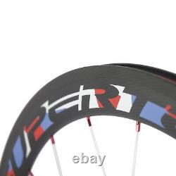 Full Carbon Fiber Wheels Road Bike 50mm Clincher Novatec 271 Hub Racing Wheelset