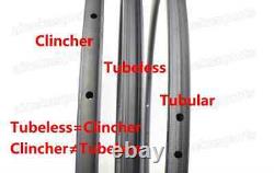 Full Carbon Fiber Wheelset Depth 24-88mm Clincher Tubular Tubeless Bike Hub