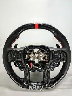 Gen 2 Ford Raptor Steering Wheel Flat Top Flat Bottom Carbon Fiber