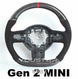 Genuine CARBON Suede Steering Wheel for MINI Cooper R55 R56 R60 Countryman JCW
