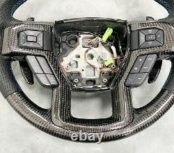 Genuine Ford F150 Raptor Carbon Fiber Steering Wheel Paddle Shifter Blk Leather