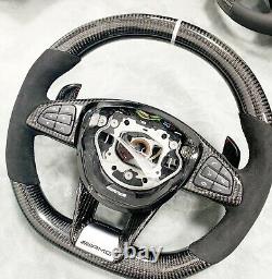 Genuine Mercedes Cls63 C63 S63 Gle63 Gls63 Cla45 E63 Carbon Fiber Steering Wheel