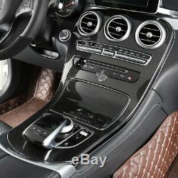 Glossy Carbon Fiber Interior Decal Trim For 2015+ Mercedes-Benz C250 C300 GLC250