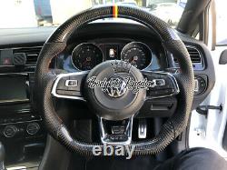 Golf mk7 mk7.5 Carbon fiber steering wheel flat bottom custom r r20 gti spoiler