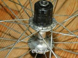 HED Jet 700c CLINCHER Wheels Shimano 600 Hubs Skewers Stainless Spokes