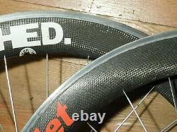 HED Jet 700c CLINCHER Wheels Shimano 600 Hubs Skewers Stainless Spokes