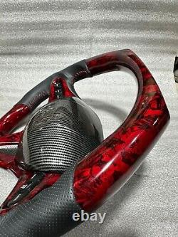 HONDA CIVIC FD2/FN2 Top Bottom Flat Steering Wheel With Forged Carbon Fiber