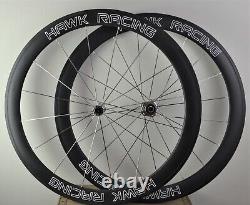 Hawk Racing Carbon Fiber Wheel Set, Folmer 88mm, 700C, Clincher