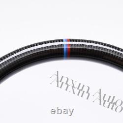 Heated+ Real carbon fiber Flat Sport Steering Wheel Fit BMW G30 530 Customized