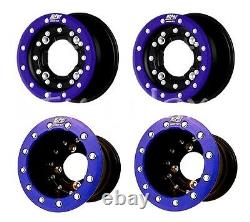Hiper Cf1 Beadlock Carbon Fiber 10 4+1 Front 9 Rear Wheels Rims Blue Banshee
