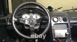 Hiwowsport 14 Real Carbon Fiber Racing 3 Deep Dish Steering Wheel Black 6 horn