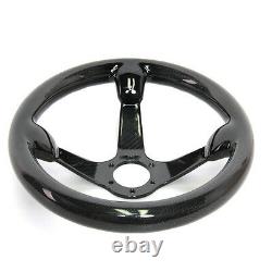 Hiwowsport 350mm Bolts Racing Steering Wheel Real Carbon Fiber Black 6 Holes