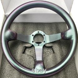 Hiwowsport 350mm Genuine Carbon Fiber Racing 3 Deep Purple Steering Wheel US