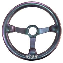 Hiwowsport 350mm Genuine Carbon Fiber Racing 3 Deep Purple Steering Wheel US