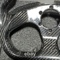 Hiwowsport Carbon Fiber Racing Steering Wheel Flat Bottom 320mm Diameter 6 Bolt