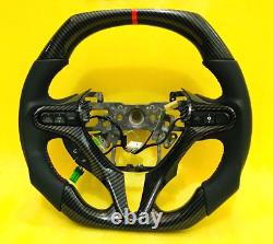 Honda CIVIC Fd2 Type R Top Bottom Flat Sports Hydro Carbon Fiber Steering Wheel