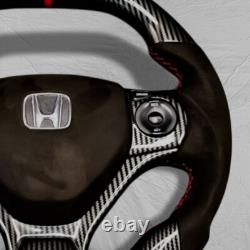 Honda Civic Si 9th generation 2012-16 Alcantara Carbon fiber steering wheel