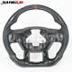 Hydro Dip Carbon Fiber Perforated Leather Steering Wheel Fit 15 Ford F150 Raptor