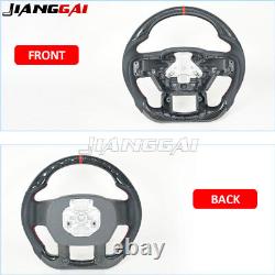 Hydro Dip Carbon Fiber Perforated Leather Steering Wheel Fit 15 Ford F150 Raptor